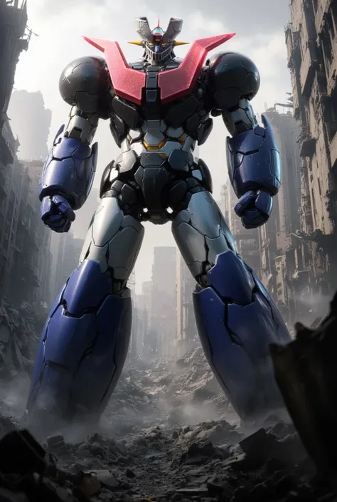   The hero Mazinger Z is 100 meters tall 　  towering over 100 meters in a forward leaning position   ,    towering 100 meters ahead   .  破壊された都市   towering over 100 meters in a forward leaning position ,  Fearsome Steel Genie  ,   in a huge structure with ...