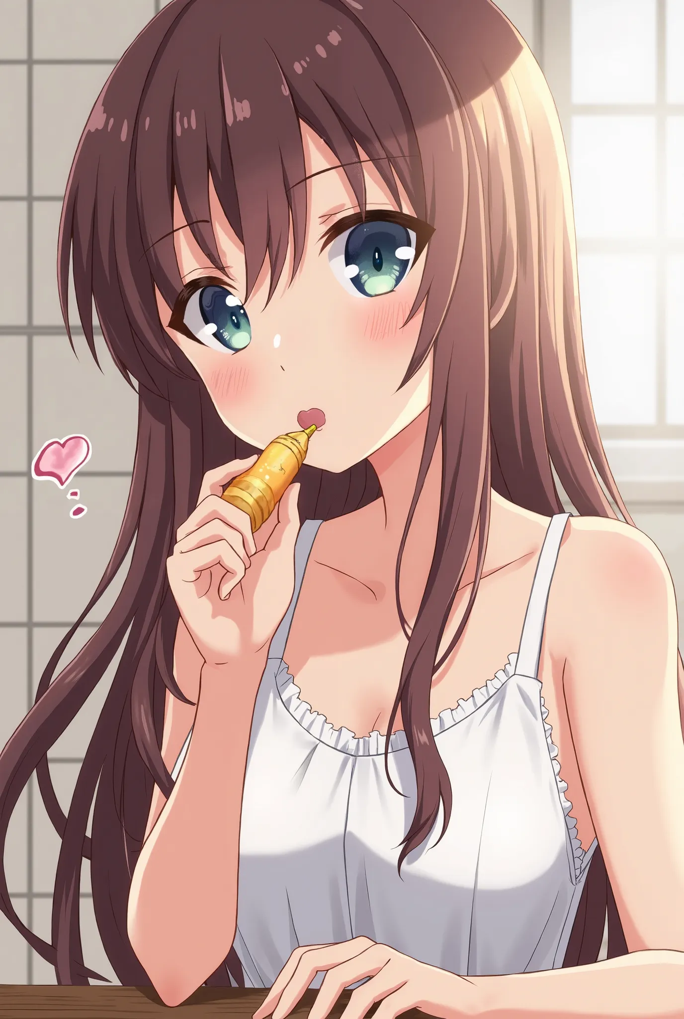 Anime girl eating penis