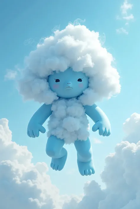 Blue cloud human lookalike with arms and legs