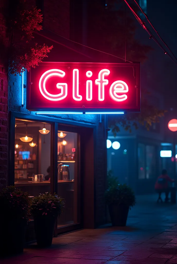 Bar sign with the name glife