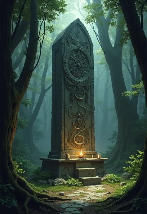 Mysterious altar in the forest，It seems that what ancient creatures can be summoned