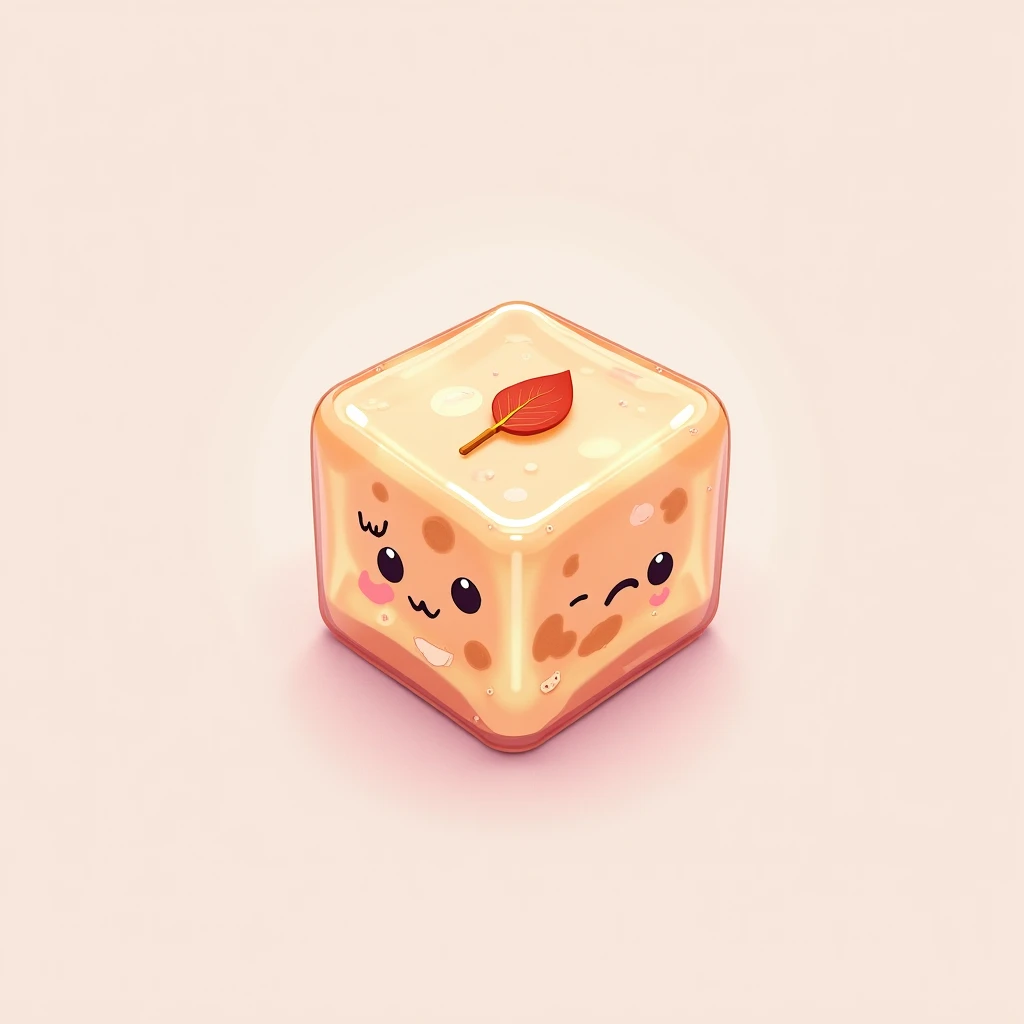 Logo for slime cubes with tea inside 