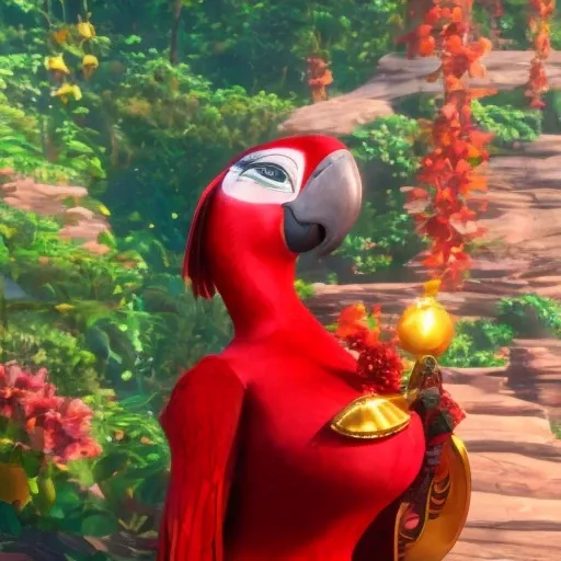 photorealistic, solo, a female Scarlet macaw, juggle, (hyper realistic, cinematic colors, cinematic lighting, incredible detail, 16k resolution, award winning photography) breasts, large breasts, taunts her boob for viewer, holding boob,  pumping chest, la...