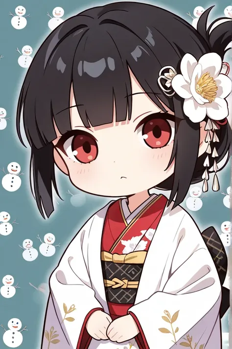 masterpiece, best quality, extremely detailed CG 8k wallpaper,Maximum facial details, Maximum detailed textures, Maximum detailed shadows, Maximum detailed backgrounds, BREAK,a girl,solo,beautiful,(white furisode:1.5),red and black obi sash, black hair, re...