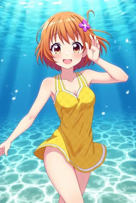 Thirteen from scissor seven in swimming dress 