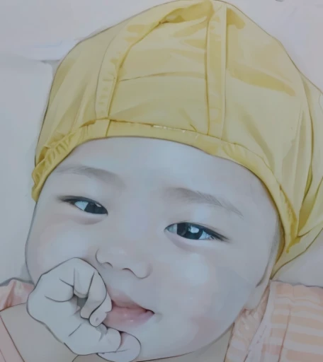 Cute newborn baby girl Generate skin color。Please create more, more, more, more, more, more cute baby girls.。Eyes are closed。Please open your eyelids wide and generate a perfect score with a smiley smile。  Please make a beautiful live-action adaptation of ...