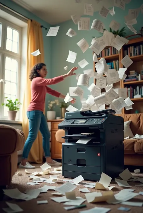 The living room printer was crashing
Flying papers are always missing toner
Get out there with that crazy machine