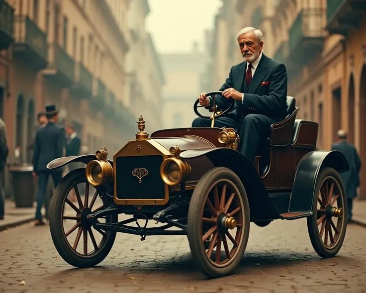 Cinematic and representative frame of how Henry Ford turns the automobile into a consumer good accessible to the majority of the population in a large number of countries. Point out these countries where these cars designed by Ford were placed for sale 