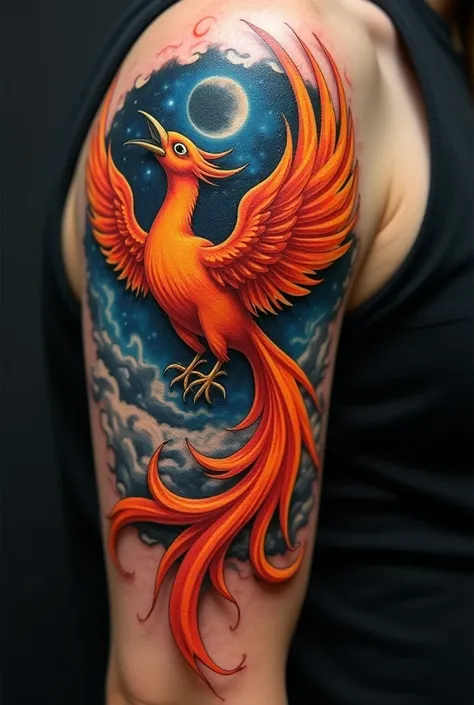 Phoenix tattoo on the arm