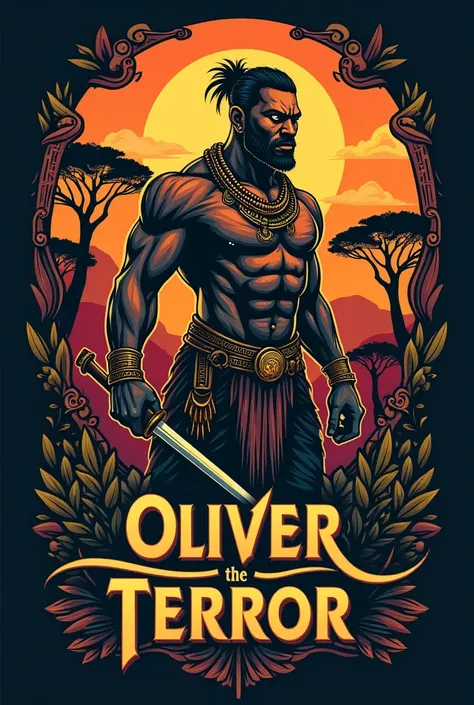 African logo with the name Oliver the Terror