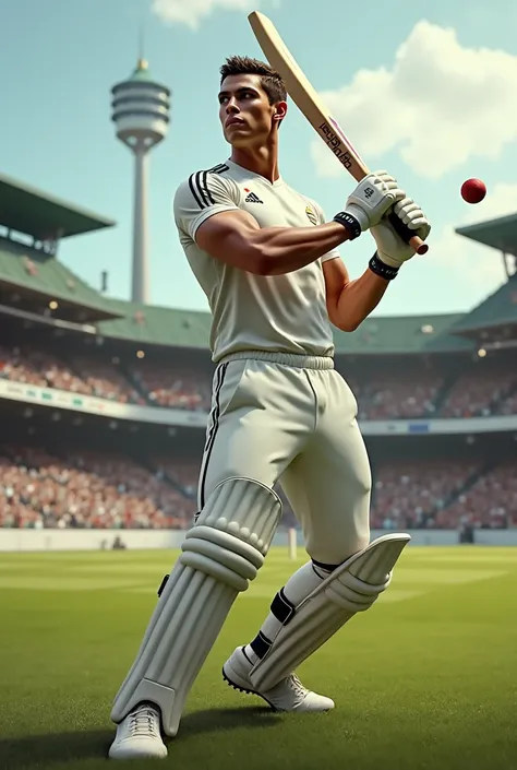 Ronaldo playing cricket 