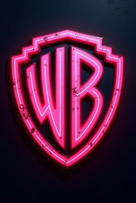 Warner brothers logo but inside put the words DS ,with neón sign rapper style on it