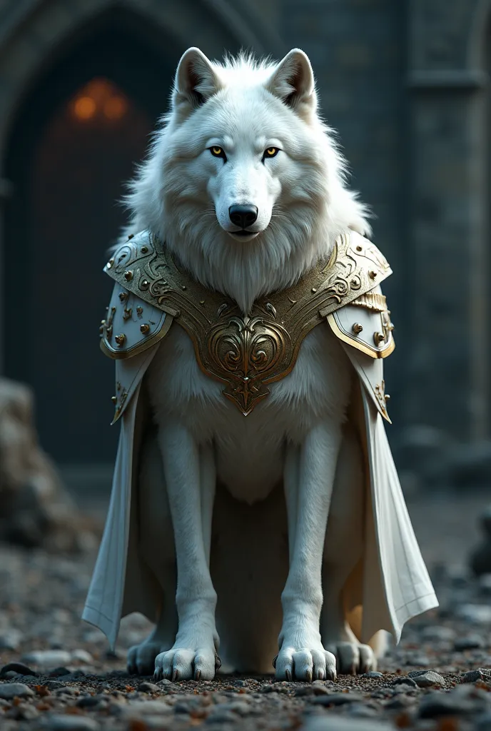 Picture a white wolf and write elite plate