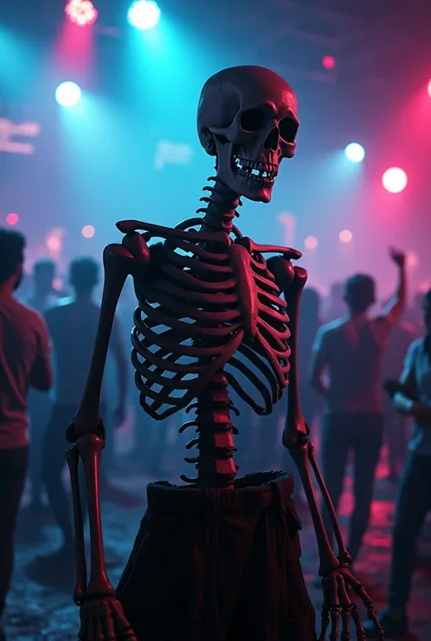 Skeleton at the nightclub 