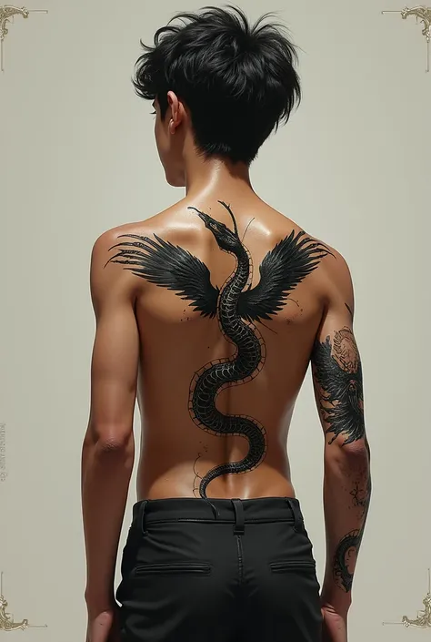 Kirtash is a boy, that transforms into Shek, In winged snake. I want the image of Kirtash's tattoo in the shape of Shek