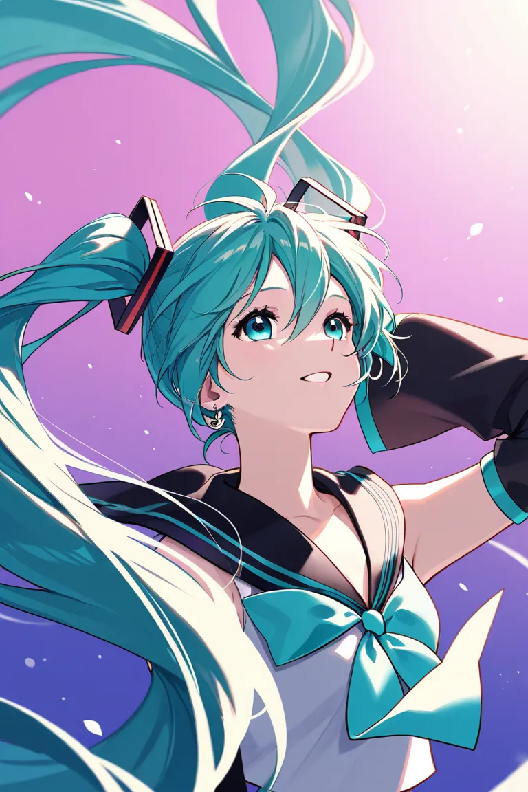 fused character, miku hatsune (vocaloid), and sailor moon