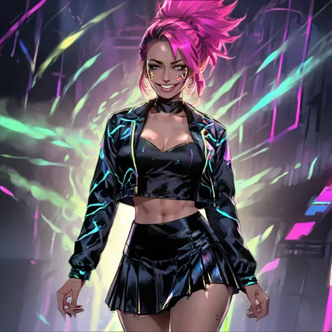 Anime concept, akali, kda akali, glowing bodypaint, raver, ultraviolet, ravergirl ,ultraviolet, bodypaint ,paint splatter, ((4k,8k,Ultra HD)),((Masterpiece :1.2)),((Best quality :1.2)),((Detailed :1.5)),((Detailed background :1.5)),748cmstyle,dark_vibe, mu...