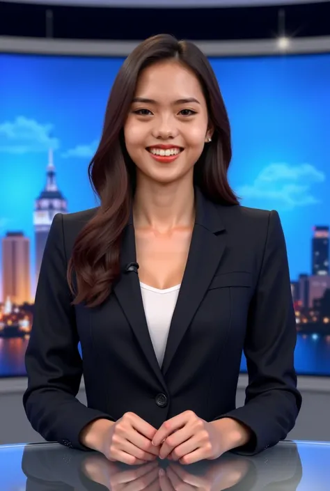 a girl newscaster 