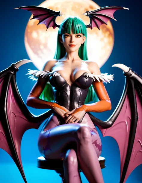 ((RAW photo), absurdities, (absurdsolving)), (best illustration), (best shadow), (deep shadows, sensual), (orange pupil, sharp pupil, intense, illuminated), ((Morrigan Aensland from "Darkstalkers")), ((slender, shapely girl, sculpture)), ((wearing broken, ...