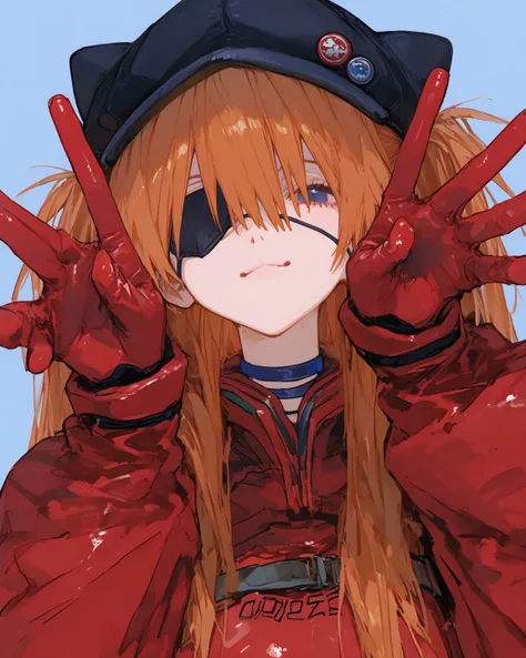  top quality,   masterpiece,    748cm style  ,         cute poster 、  8k Wallpaper、   、  high detail、、            absurd,    latest,                Neon Genesis Evangelion、 female 1 person、   Rebuilding Sōryu Asuka Langley  、  orange hair、   blue eyes、   e...