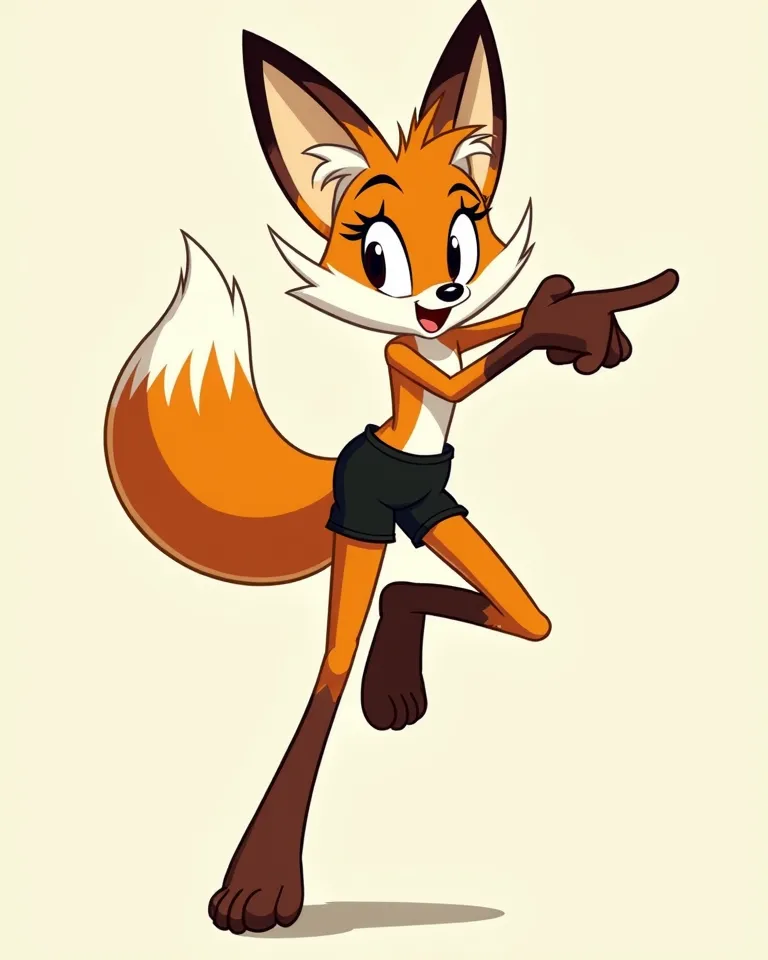 General Aesthetic:
In the Animaniacs universe, this anthropomorphic fox has an energetic, bouncy design with Yardley’s clean linework turned up to 11. Her cartoonish proportions are more exaggerated—bigger eyes, expressive limbs, and constantly moving hair...