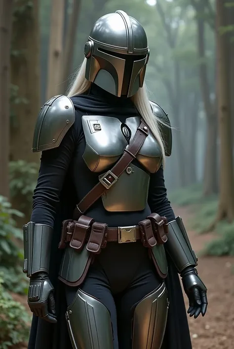 A representative of Mandalore, Star Wars Mandolorian leader, on her (superreal), (Figure), ( high definition ), (8 thousand.), (  very detailed), (Best Figure), ( detailed and beautiful eyes), (  Highest quality  ), (  Super detailed), (  Masterpiece  ), (...