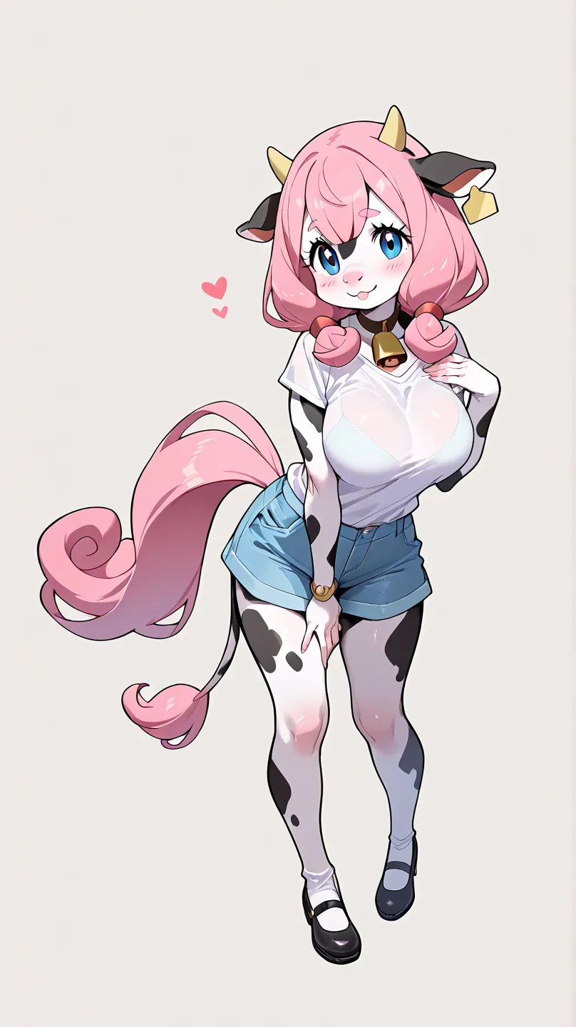 Female furry ager cow pokemon cartoon osirixart  ai generated style pony XL