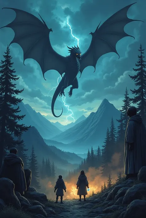 Title: "Dragon's Reign: Legacy of the Scales"

Genre: Fantasy / Action / Adventure / Drama


---

Page 1:

Panel 1:
A vast, stormy sky above a mountain range. Thunder rumbles, and dark clouds swirl. In the distance, the silhouette of a massive dragon is vi...