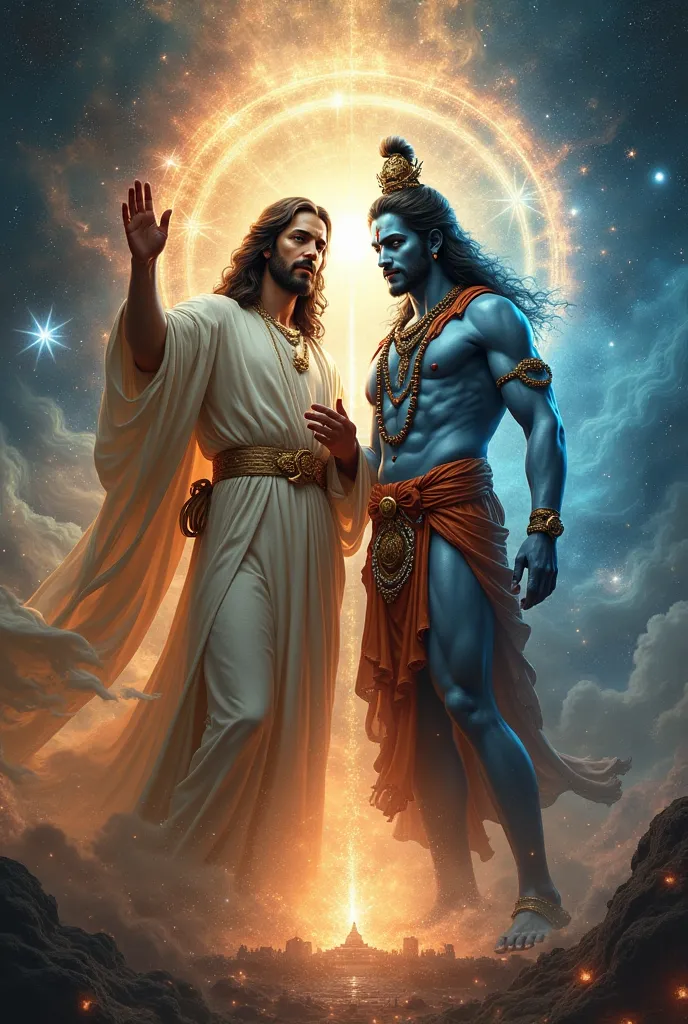 Jesus and lord shiva as two s