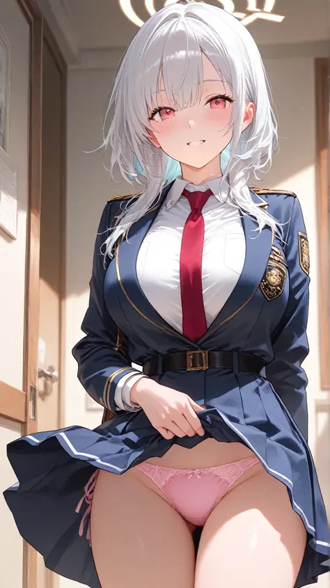 uniform　 skirt flip　Erotic　 looks like an adult