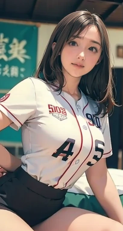     brown skin next to women、 A woman in a baseball uniform throws a ball into a baseball field,  Beautiful Southern Japanese Women ,      Japanese Girl ,   beautiful young Japanese woman ,    attractive pose that will make your neck droop,  Gorgeous   Jap...