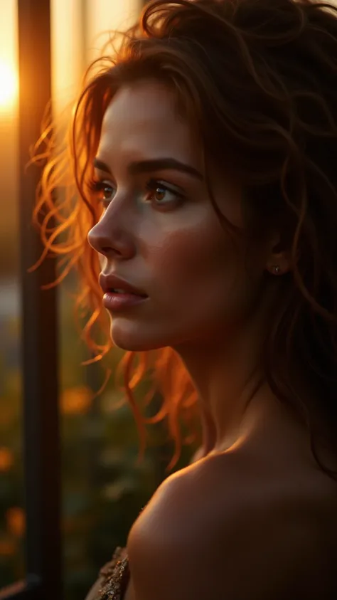 A hyper-realistic image of a person in deep contemplation at sunrise, with soft golden light symbolizing hope and timeless truth, showing intricate facial expressions and perfect anatomy, captured in 8K quality with ARRI Alexa 65 50mm f/2.0.