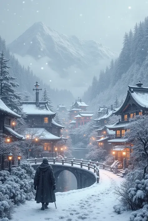 "The First Snow – Winter’s Embrace"

"((Peaceful winter landscape:1.2)), (8K ultra-high definition, photorealistic, soft snow textures), The mystical village blanketed in the first snow of the season. Snowflakes gently fall from a pale gray sky, covering r...