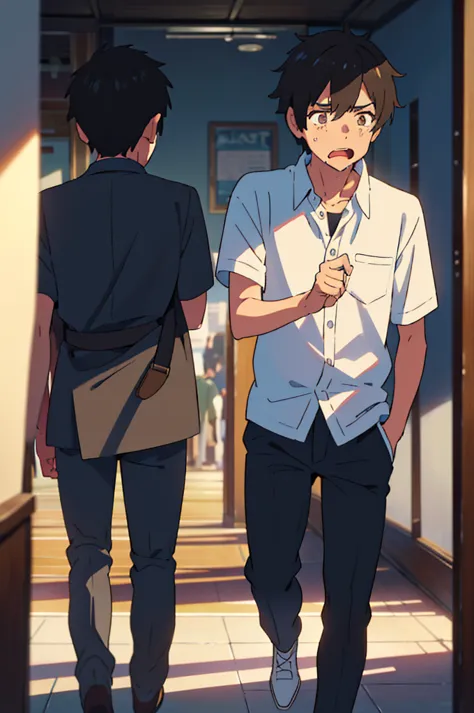 (2 Men:1.4),sports scholarship students,,Boys who only do sports and are naive,Refreshing Boy,while walking around town with friends,male character,
 black hair short hair, young,eye,(usually),(daily:1.2),( animeスタイル, anime効果, anime),,(tears:1.1),,Saliva,,...