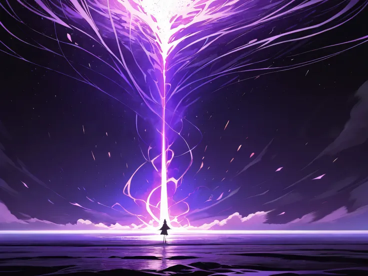 Strong winds,purple,black, effect,wide shot,
(top quality, Masterpiece:1.2),