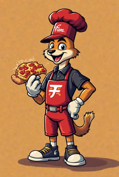 I want you to create a mascot for my pizzeria, its name is Forma Express and I would like the mascot to be sure of itself, it's funny and stylish, and it convinces people when I speak up to think that I will use this mascot by making a statement and sendin...