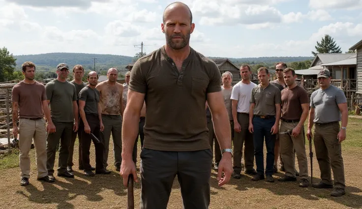 Farmer Jason Statham was joined by those, who were not ready to give up, Believing, began to join him so that together they could defend their homes.