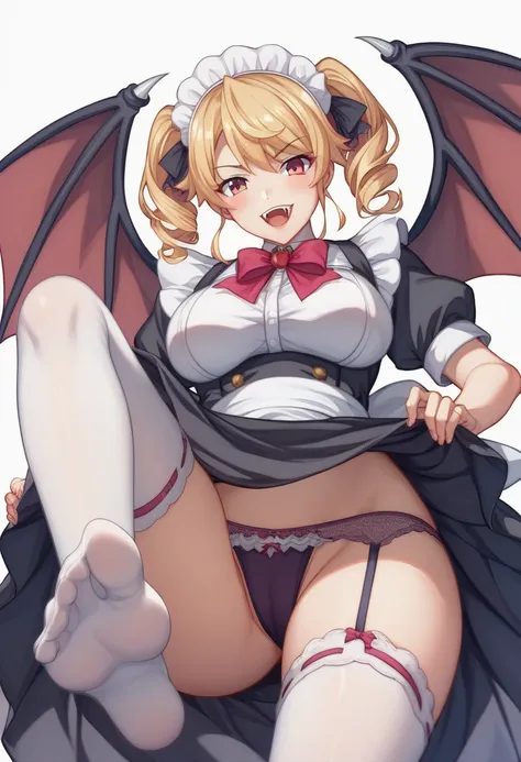 ((Super Detail、 high quality、masterpiece))、コウモリのWinged Vampire Maid１people、Bat wings grow from the backcute巨乳ヴァンパイアメイド(Bat wings grow from the back、 flapping the wings of a pair of big bats 、Five fingers on a hand)、コウモリのWinged Vampire Maid１people、 Too Shor...