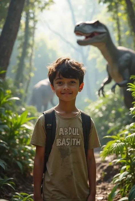 The handsome boy in Jurassic Park, that's the boy's name on the t-shirt it says "Abdul Basith"