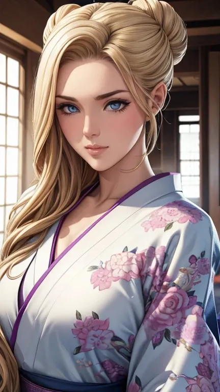 ( pretty girl: 1.3), 1girl ,masterpiece, TOP QUALITY,   Ultra High Resolution  ,Rich Contrast , Super Quality ,【8k,highly detailed CG unit wallpaper,texture, Incredibly Absurd ,  Ultra High Resolution  , original photo,Depth of Field 1.2,double bun, Blonde...