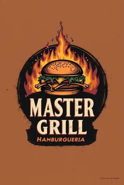 Create for me a logo for my hamburger restaurant with the name Master Grill Hamburgueria 