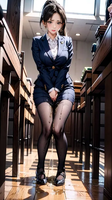  Female teacher pees at student graduation ceremony 、Urinary incontinence、Leaking a lot of pee、 at s park、  staring at the viewers、 black suit 、miniskirt、 pin heels、 Perfect Body 、 perfect beauty 、 Japanese elementary school teachers 、 A female teacher pee...