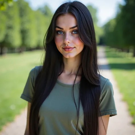  Ukrainian girl of good age with blue eyes, detailed photo , full height photo, face young girl with perfect body ,  big eyes ,  wide fleshy lips ,  thin stuffy nose ,  with a pretty face ,   regular somewhat voluminous breasts of size 2,athletic figure  ,...