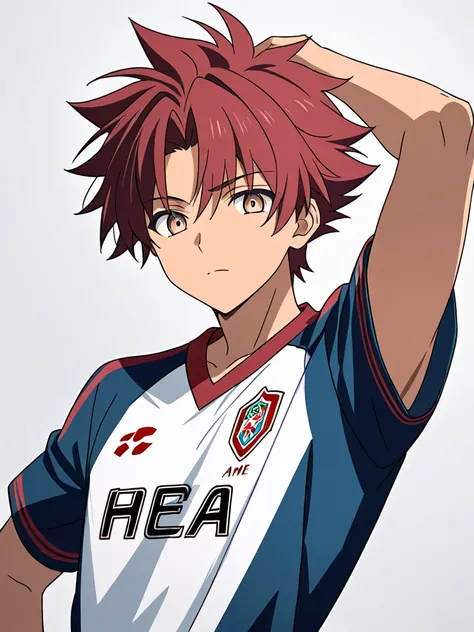 soccer player anime, male, whitebackground