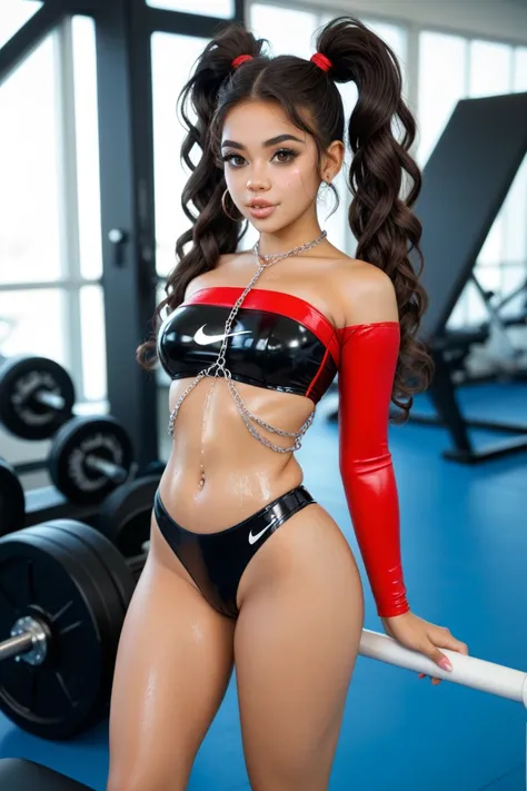  Milk dripping soaked body face stomach thighs chest sweating milk milk on face  Very young young face cute Latina pink micro tubetop nike  micro gym nike pro micro latex underwear medium breasts elementary light skin long really thick hair seductive hairs...