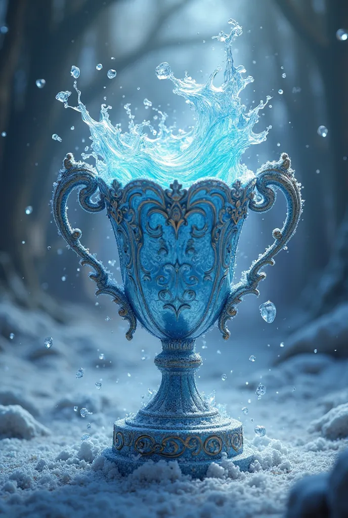 animated ice-filled trophy