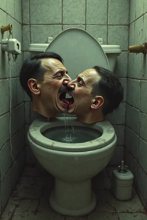 A head from toilet kissing adolf hitler