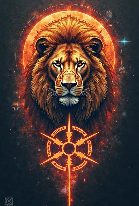 Lion and star wars tattoo design