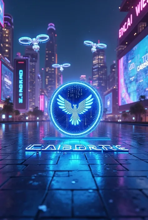 
Create a context image of a cryptocurrency with the name of caboré

Scenario:
The image presents a futuristic environment, with predominant shades of electric blue and purple, conveying a sense of advanced technology and innovation.  in the center, } ther...