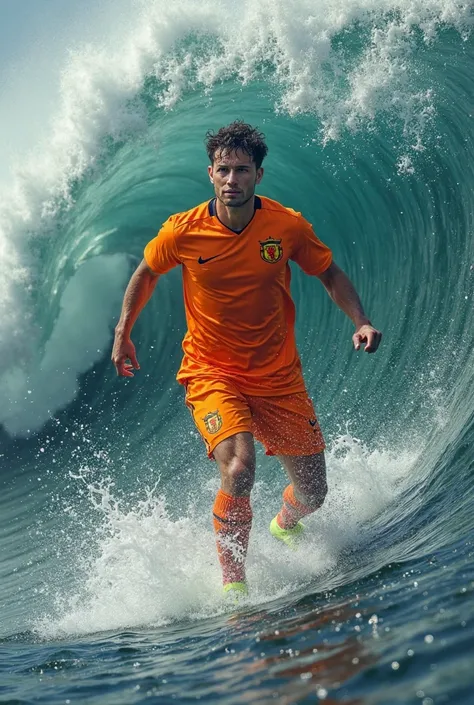 Tsunami orange soccer player 